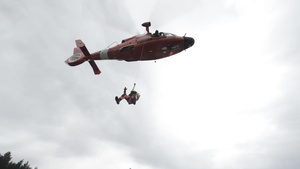 Coast Guard aircrew conducts cliff rescue training