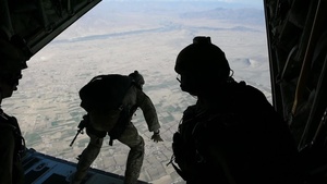 83rd ERQS pararescuemen conduct high altitude low opening jump training in Afghanistan