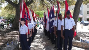 Airmen participate in the Heroes of the Alamo ceremony
