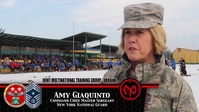 Command CMSgt Amy Giaquinto interviewed during the International Women's Day celebration at the JMTG-U
