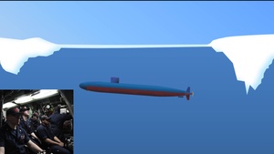 USS Hartford (SSN 768) surfacing through ice