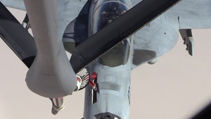 KC-135 Provides Aerial Refueling for F-18E/Fs and E/A-18Gs