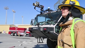 BROLL: ADAB firefighters conduct egress training on KC-10