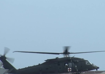 Slope landing training in a HH-60 MEDEVAC helicopter
