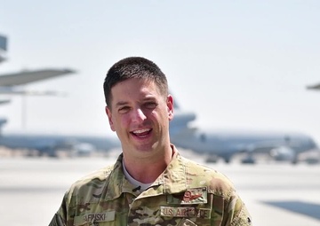 Lt. Col. Alexander Fafinski gives a shoutout to the Sacramento Kings