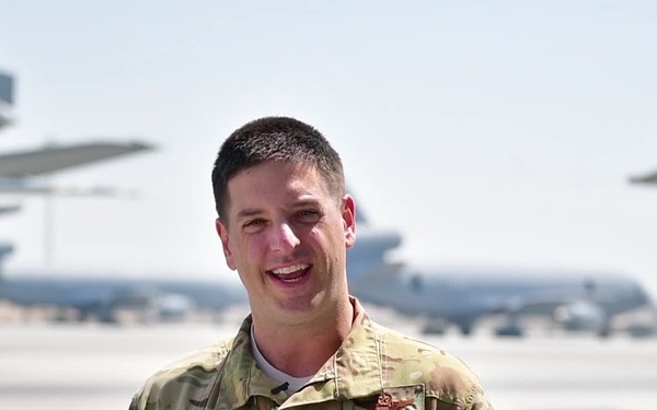 Lt. Col. Alexander Fafinski gives a shoutout to the Sacramento Kings