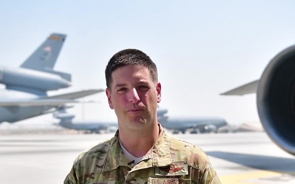 Lt. Col. Alexander Fafinski gives a shoutout for Mother's Day 2018
