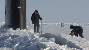 USS Hartford (SSN 768) surfacing in the Arctic Ocean in support of ICEX