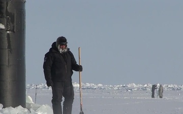 USS Hartford (SSN 768) surfacing in the Arctic Ocean in support of ICEX