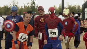 Americans, Japanese take part in First Iwakuni Friendship Relay Marathon (Package/Pkg)