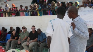 U.S. Soldiers Teach English to Local Djiboutian Children