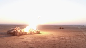 (BROLL) U.S. Army soldiers conduct rocket strikes against ISIS in Syria