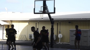 3/144th Infantry Soldiers Build Friendships with French Through Basketball