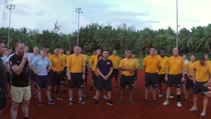 Sailors, Airmen On Diego Garcia Kick Off Sexual Assault Awareness and Prevention Month