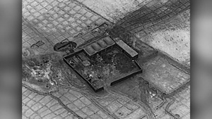 A U.S. F-16 strikes a Taliban narcotics production facility in Nimroz province