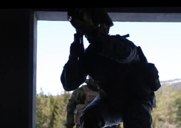 Law enforcement Marines train with Norwegian soldiers for close quarters combat