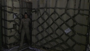 B-Roll: C-5M Super Galaxy crew transports troops and cargo to front lines