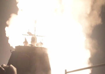 USS Monterey Launches Syria Missile Strikes