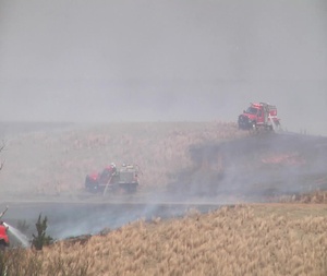 Oklahoma National Guard responds to wildfires in Western Oklahoma - BROLL