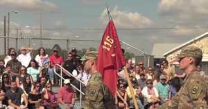 Members of Battery A, 3rd Battalion, 116th Field Artillery Regiment deploy from Plant City