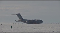 Fully-loaded C-17 uses compacted deep-snow airfield built by Corps of Engineers R&D