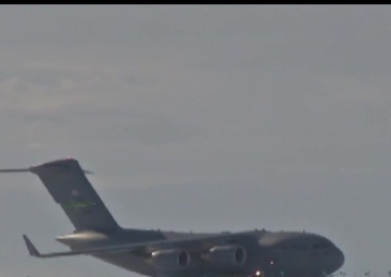 Fully-loaded C-17 uses compacted deep-snow airfield built by Corps of Engineers R&amp;D