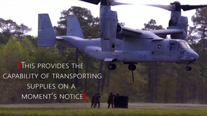 22nd MEU Marines perform external lifts with an MV-22 Osprey
