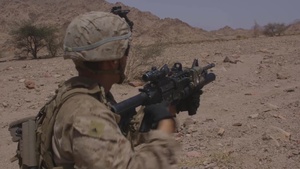 LAR, BLT 2/6, 26TH MEU, conducts a live-fire range during exercise Eager Lion