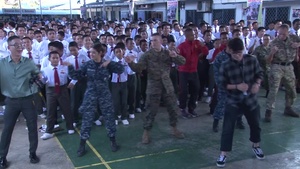Navy Medical and Band Personnel Visit Holy Trinity Secondary School