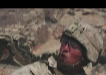 U.S. Marines with 3/4 lay suppressing fire at range 400 during ITX 3-18