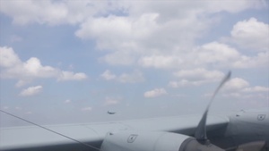 Five Ship Formation Flight at 179th Airlift Wing