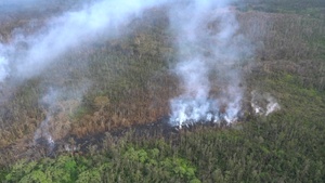 Kilauea Lava Flow aerial footage - Update