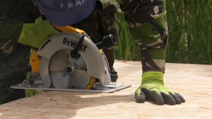 US Army, Romanian Engineers Set the Foundation for a Concrete Pour (B-Roll)