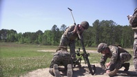 2nd MLG Marines fire mortars