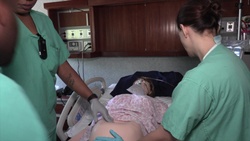 Obstetrics and pediatrics birthing simulator keeps L & D staff proficient