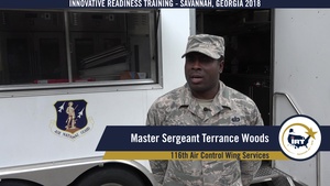 Services Airmen cook for Operation Empower Health professionals