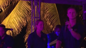 B-ROLL: U.S. Pacific Fleet Band plays Nha Trang, Vietnam