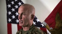 Sgt. Maj. Kasal passes on the sword of office