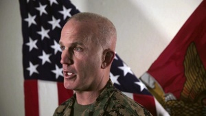 Sgt. Maj. Kasal passes on the sword of office