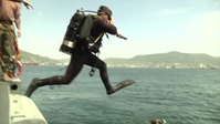 Navy Divers Inspect Minesweeper Degaussing System