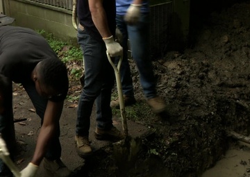 MCAS Iwakuni Service Members Help Clean Special Needs Home for Children (B-Roll)