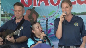 PP18 Service Members Interact with Children During a Navy Band Performance in Vietnam