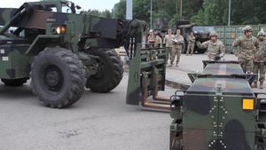 B Battery, 5th Battalion, 7th Air Defense Artillery Regiment Convoy and Patriot Missile Loading