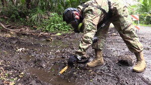 HIARNG soldiers test for acid rain and air quality during Hawaii lava flow