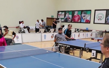 Task Force Spartan Soldiers and Kuwaiti Wheelchair Athletes Compete