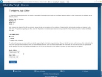 USAStaffing Onboarding: Accept a tentative job offer