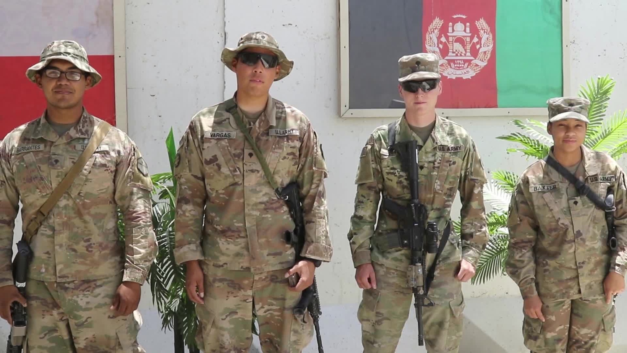 SPC Roy Vargas, SPC Kegan Otto, SPC Kalynn and SPC Alexis Barrantes send out a Happy Father&#39;s Day to their dads in San Antonio, Texas and Austin, Texas.