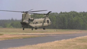 Bravo Company, 2nd Battalion, 227 Aviation Regiment fly to Ziemsko Airfield for Saber Strike 18