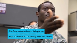 Law enforcement officers train Citizen Airmen on active shooter response