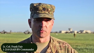 Interview with the 1-214 GSAB, Battalion Commander during Saber Strike 18 at Inowroclaw Poland airfield